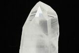 Pristine, Natural Quartz Crystal Point on Metal Stand - Brazil #206906-4